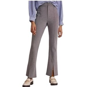 NWT Anthropologie Maeve Seamed Split Hem Flare Pants Size 16 Contemporary Career